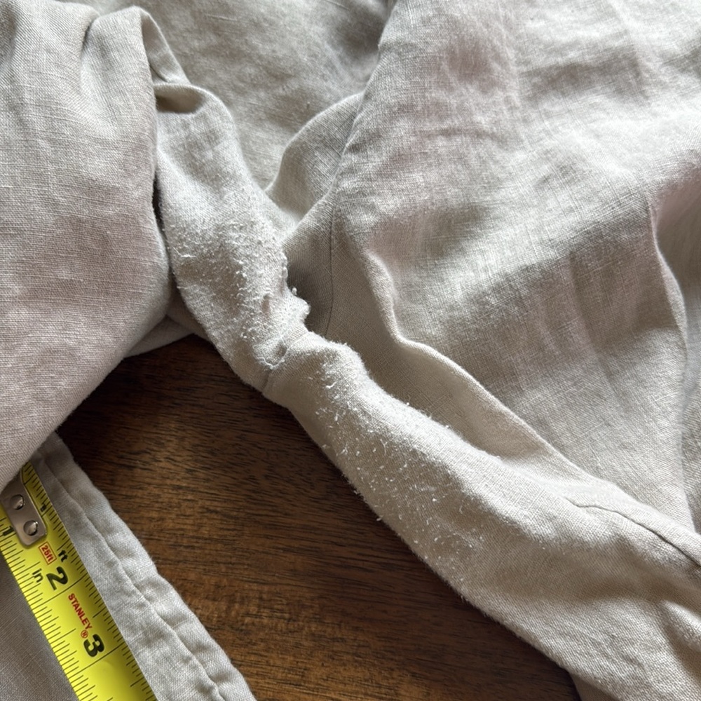Marsh Landing Light Tan linen pants medium - Picture 9 of 10